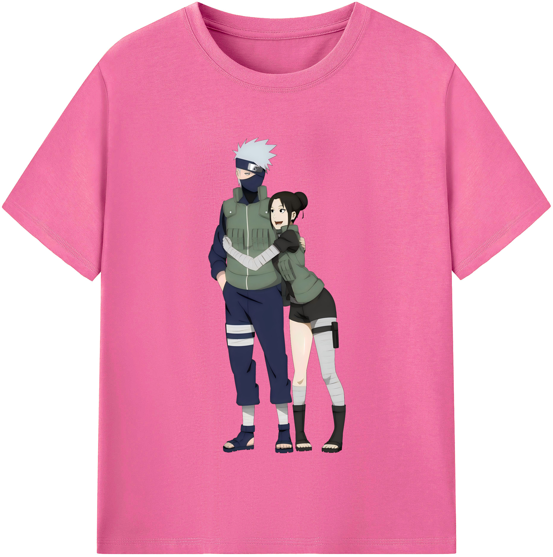 （画像用） NARUTO -ナルト- はたけ カカシ Hatake Kakashi レディースカジュアルプリントTシャツ（綿100％）